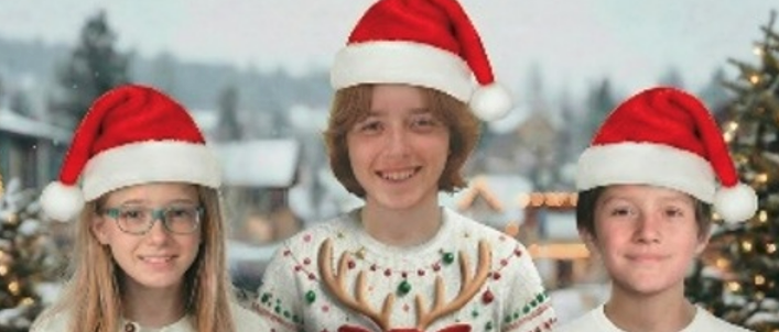 Children in Santa Hats